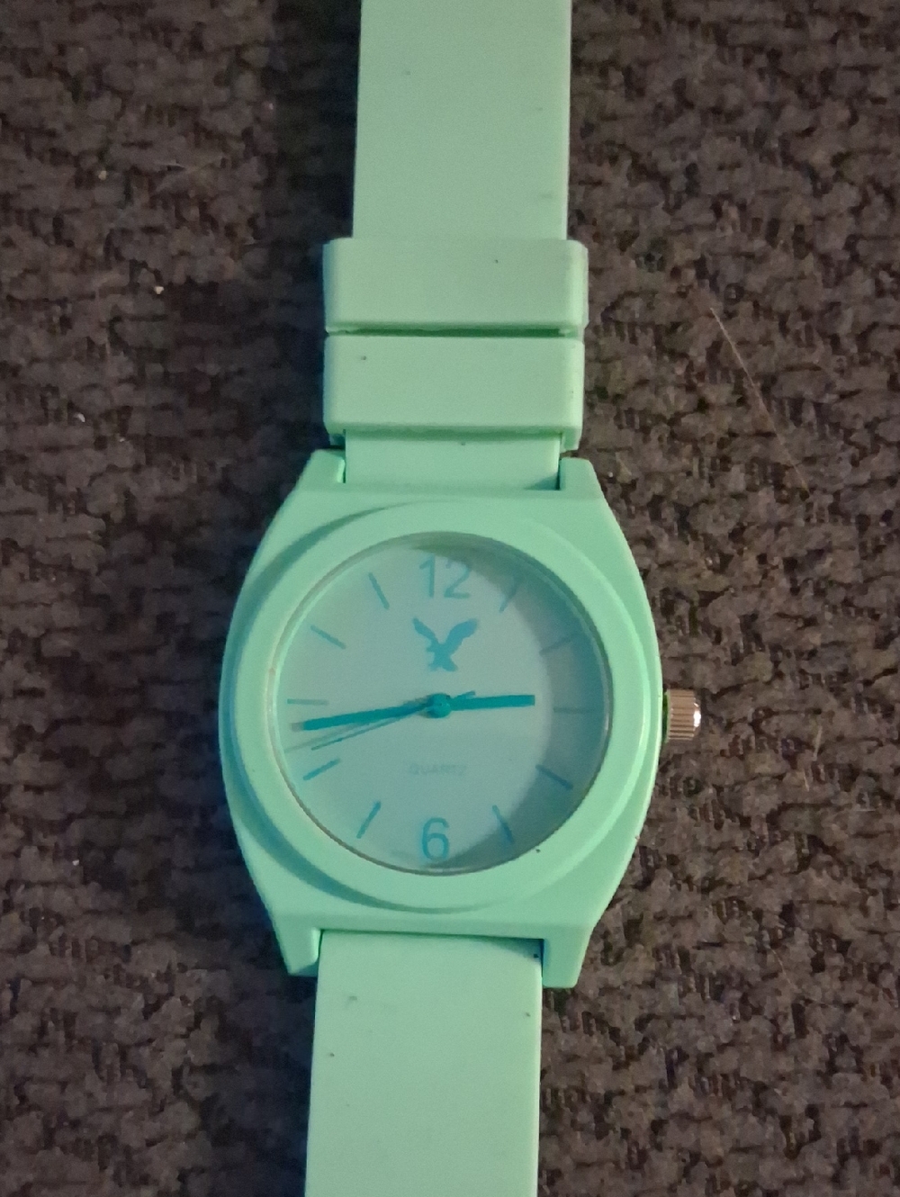 American Eagle Outfitters Mint Green Silicone Strap Watch